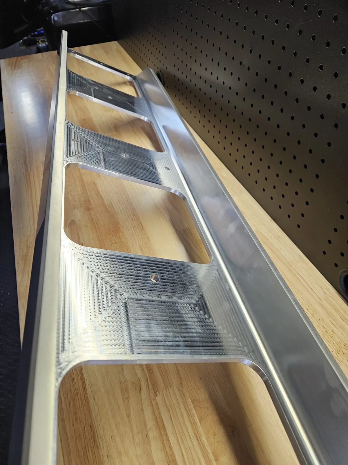 Pocketed aluminum frame, machining work by Spark Fabrication in Richmond, BC